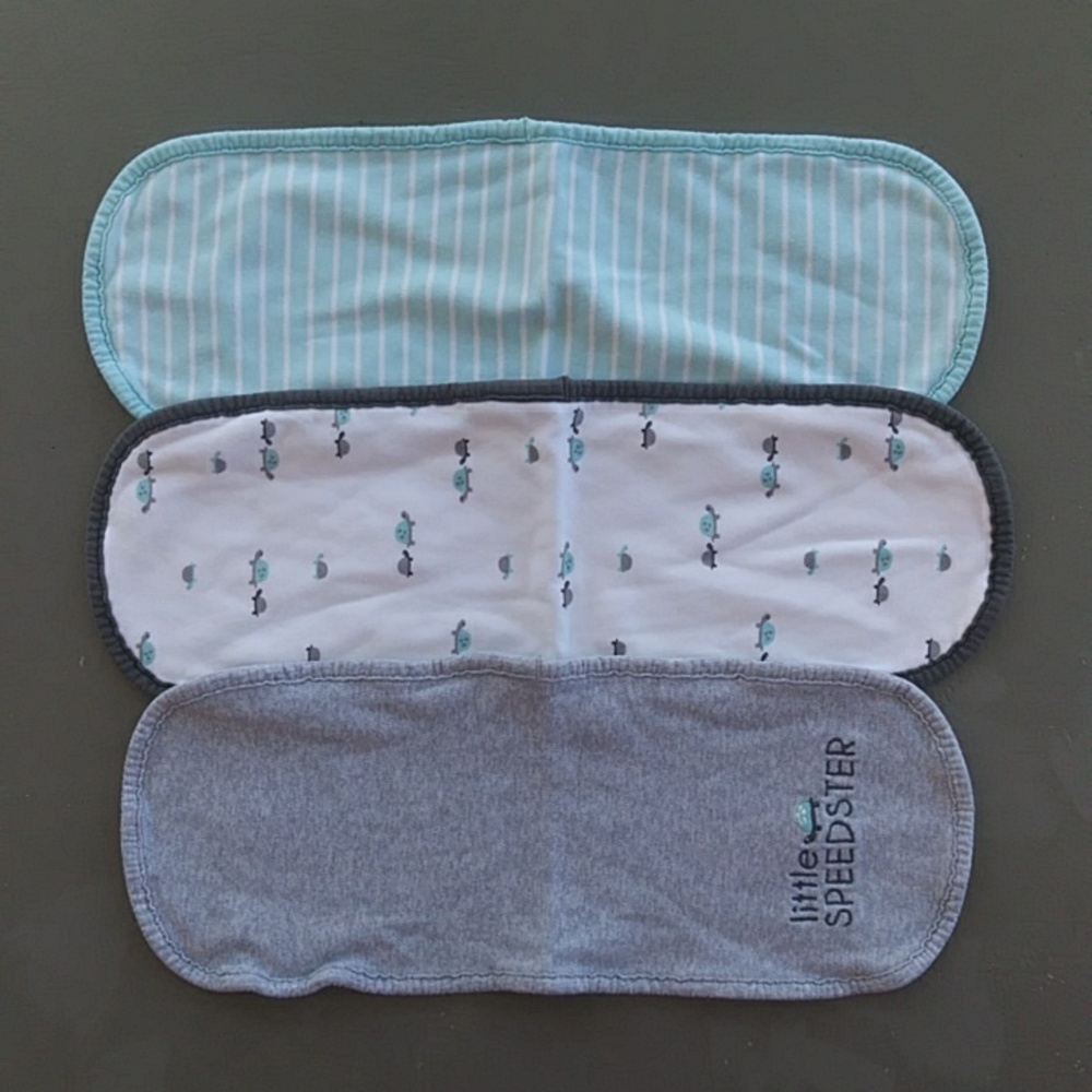 Carter's Blue and Grey Burp Clothes